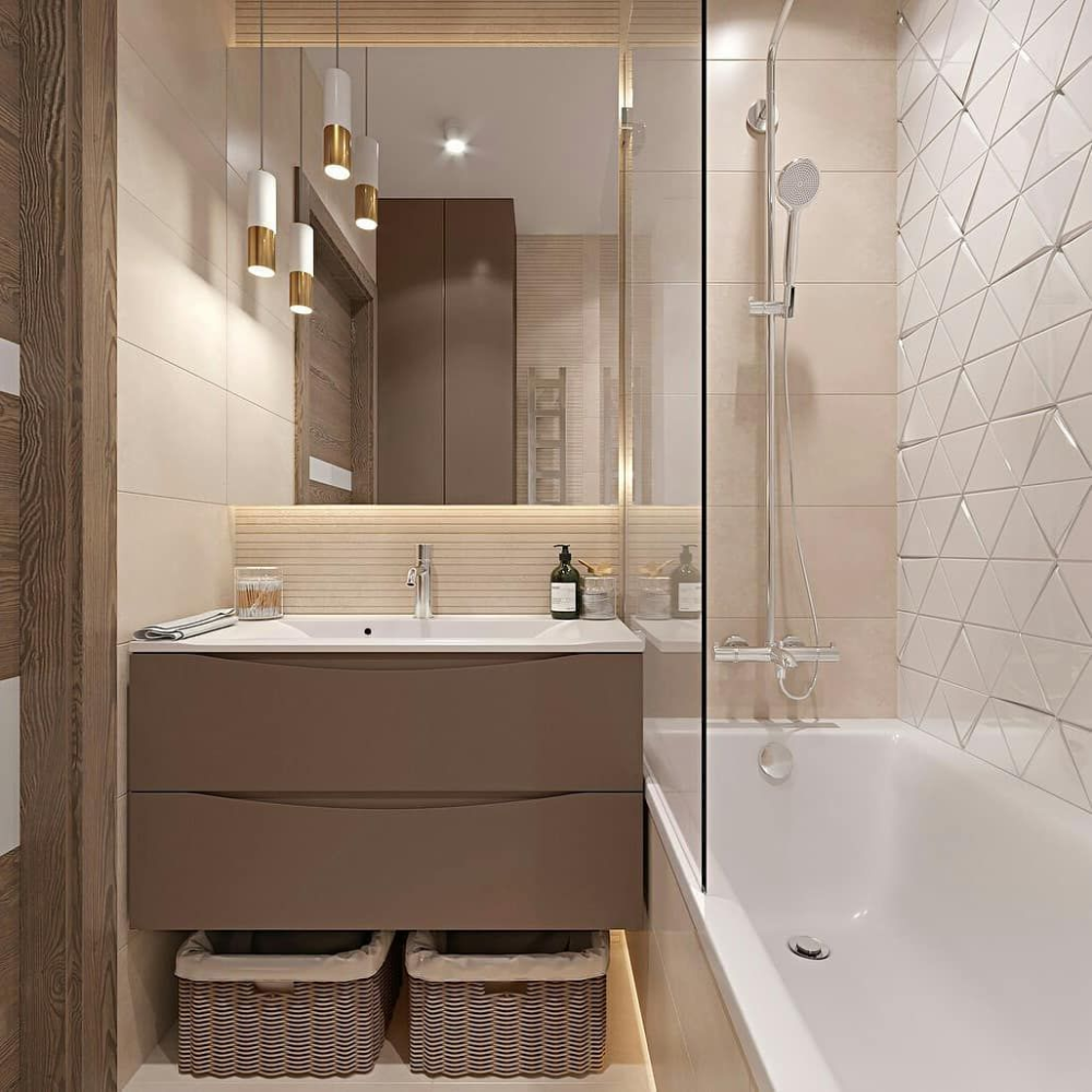 bathroom with shower and sink